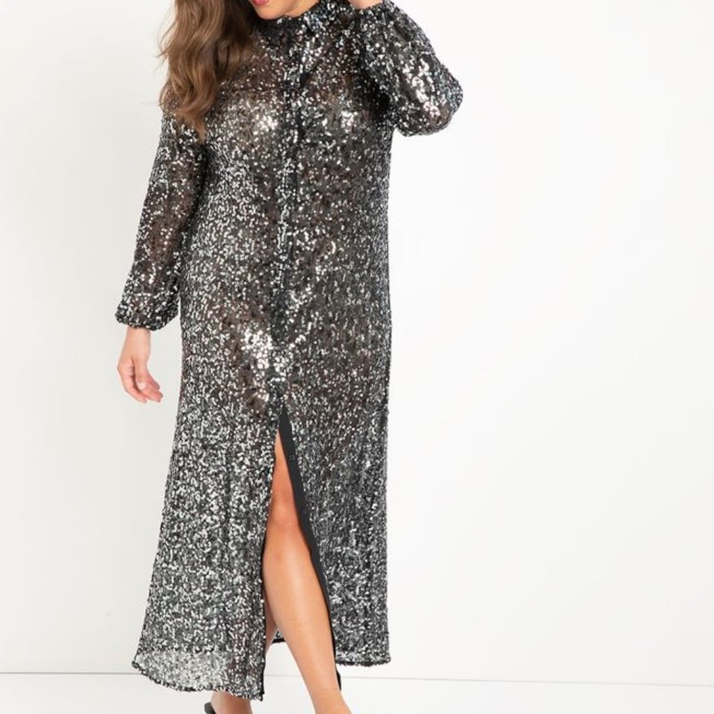 Sheer Sparkle Shirtdress